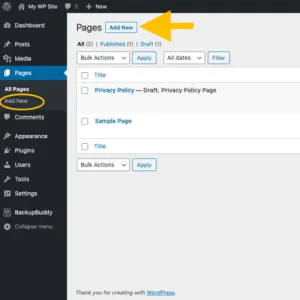 create new pages